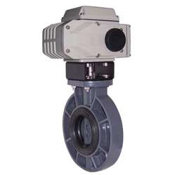 電動UPVC塑料蝶閥、UPVC電動塑料蝶閥